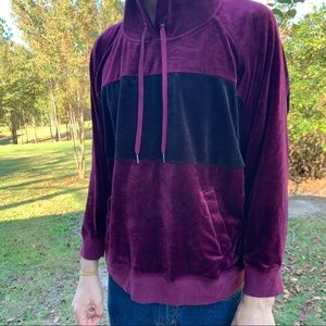 Pink Velour / velvet champion hoodie sweatshirt